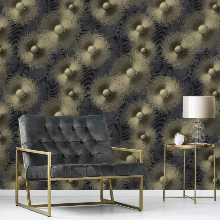 Elle Decoration 2 - 10191-15 Fabric - Black & Gold — Ảnh 2