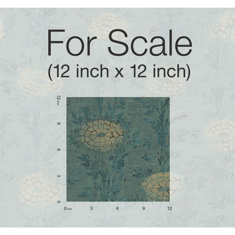 Ronald Redding French Marigold Wallpaper - Teal Green/Gold — Ảnh 6