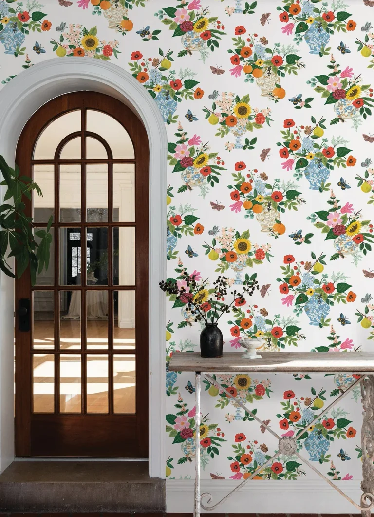 Rifle Paper Co. Flower Studies Wallpaper - Bright Multi — Ảnh 5