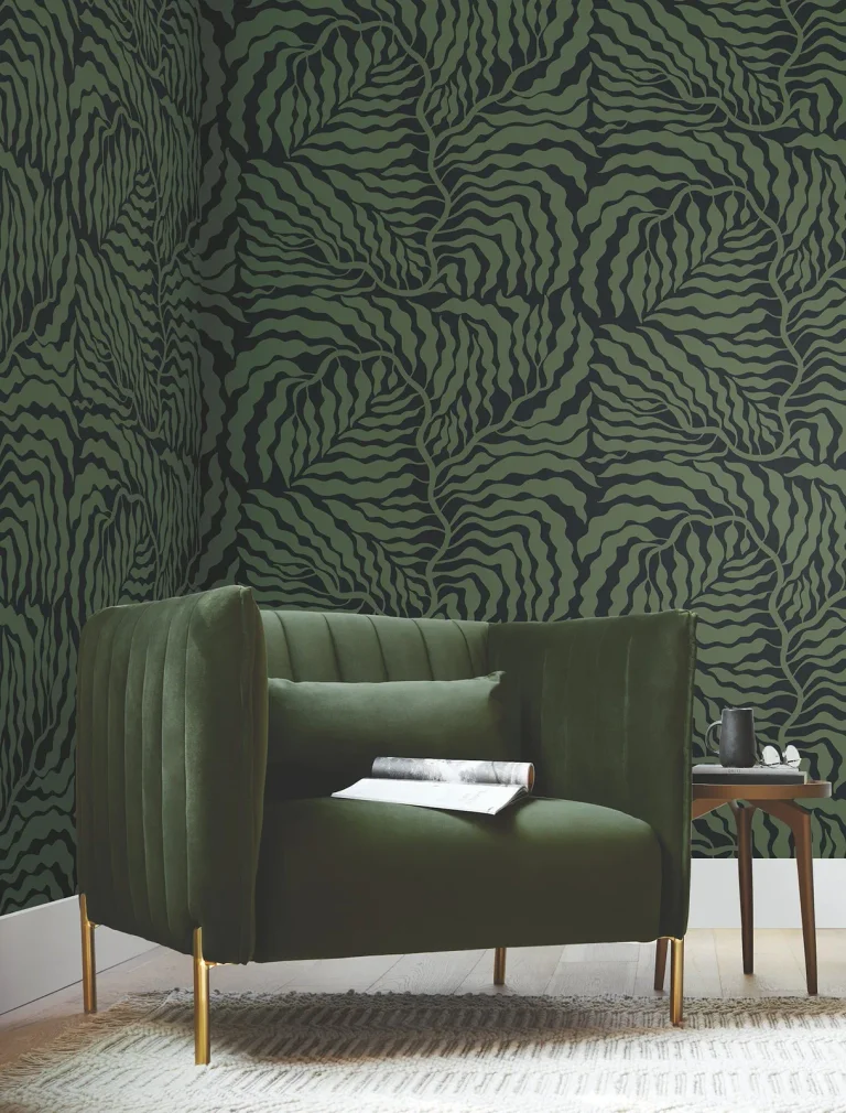 Fern Fronds Wallpaper - Black/Green — Ảnh 8