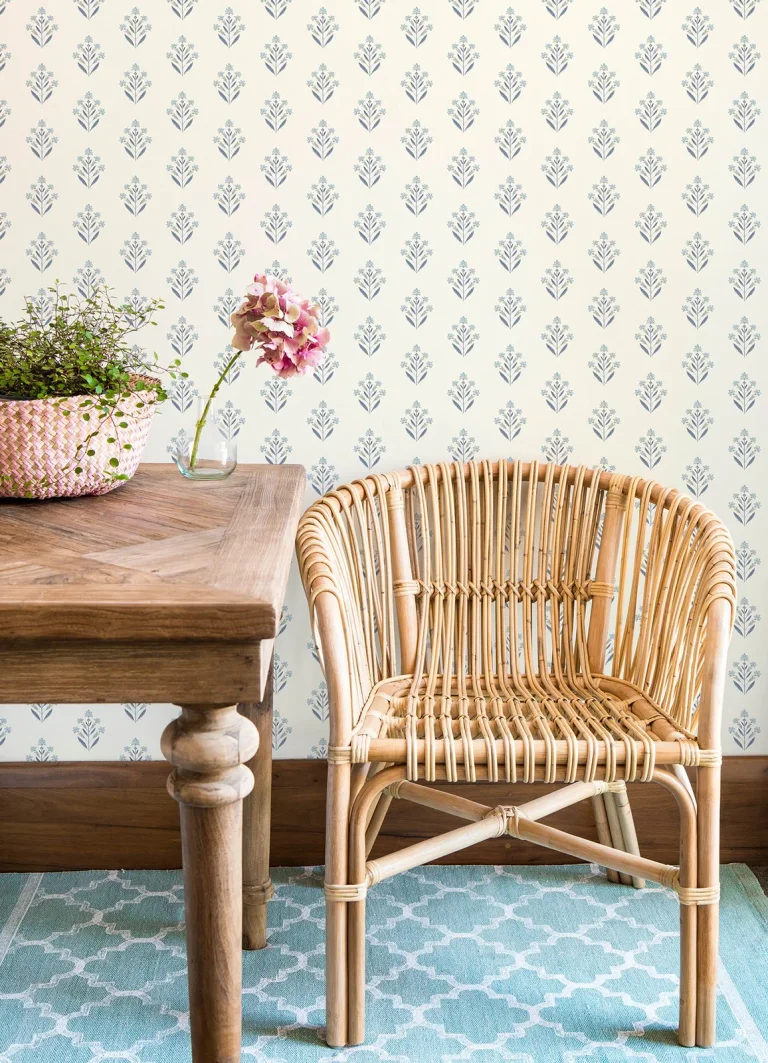 Chesapeake Kova Floral Crest Wallpaper - Blue — Ảnh 7