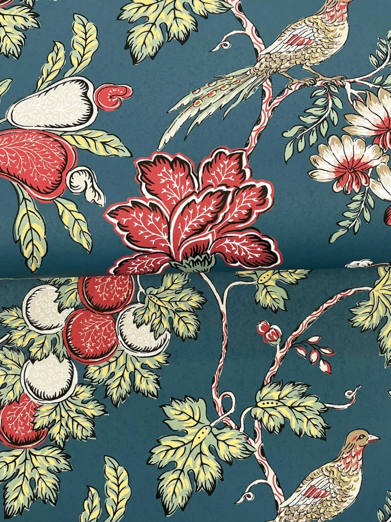 Parterre Jacobean Wallpaper - Indigo — Ảnh 2