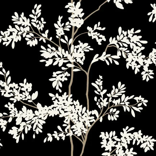 Lunaria Silhouette Wallpaper - Black/White — Ảnh 5