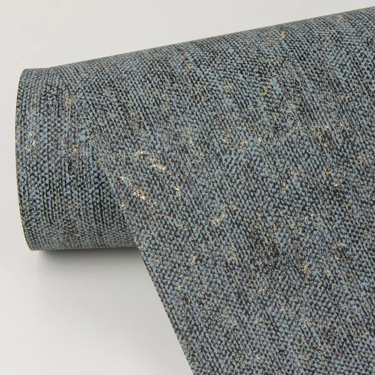 Reuss Faux Fabric Wallpaper - Slate — Image 2