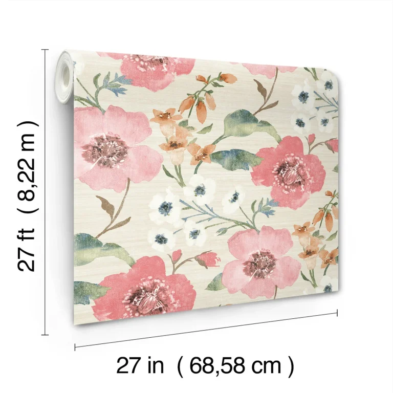 Evelyn Floral Wallpaper - Pink — Ảnh 5