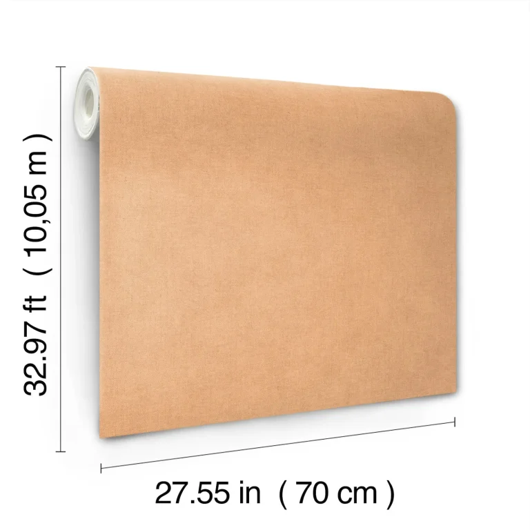 Nuovo Faux Linen Wallpaper - Apricot — Ảnh 2