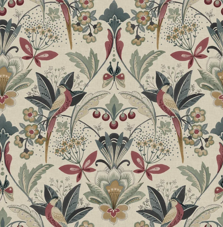 Bernadette Garden Wilderness Wallpaper - Merlot — Ảnh 5