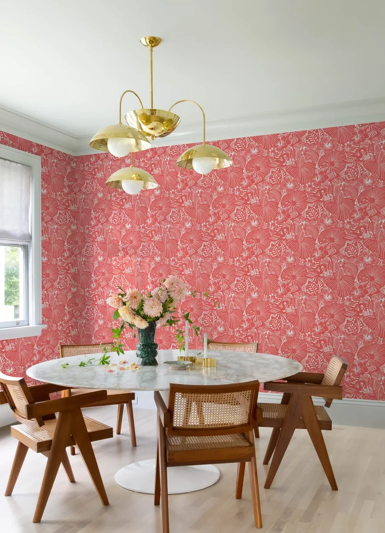 Idalia Floral Flamingo Wallpaper - Coral — Image 2