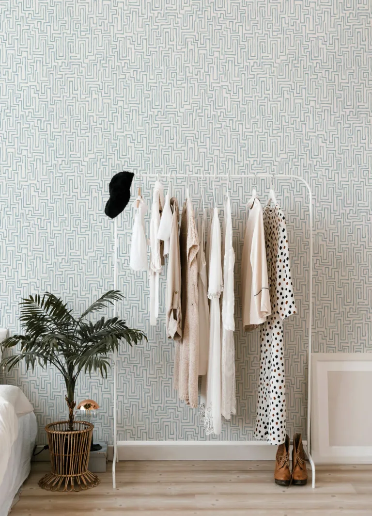Ramble Geometric Wallpaper - Blue — Ảnh 2