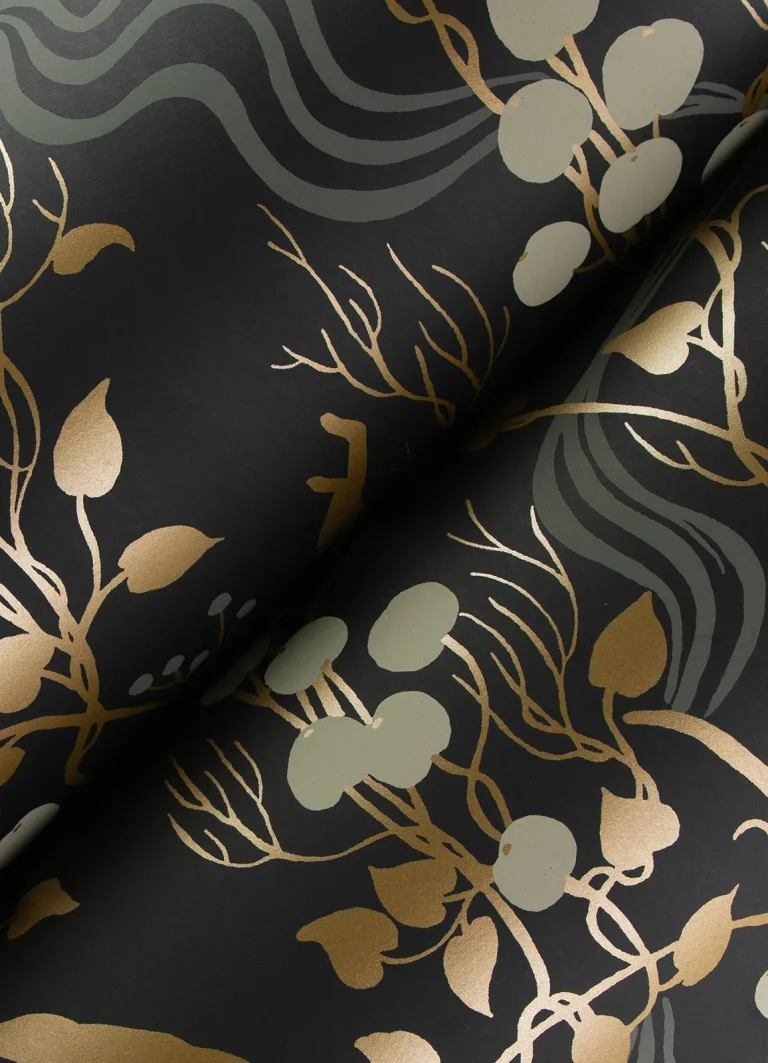 Linden Jungle Canopy Wallpaper - Black — Image 7