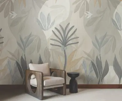 Chambord Gardens Wall Mural - Graphite & Carbon