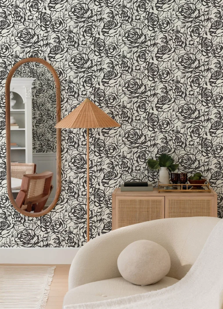 Nelda Rose Wallpaper - Black — Ảnh 5