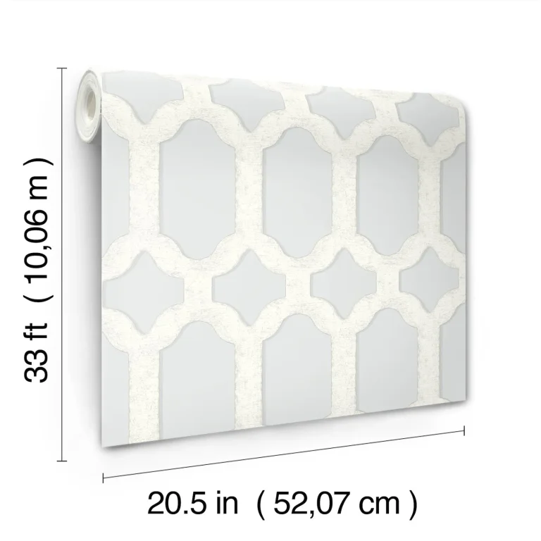 Chesapeake Chervil Trellis Wallpaper - Sky Blue — Ảnh 6