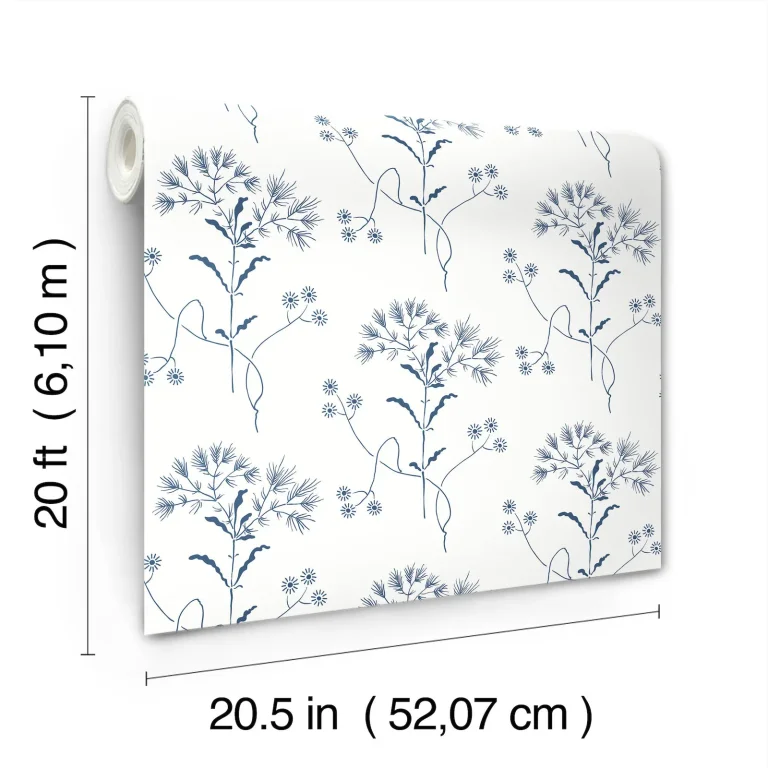 Magnolia Home Wildflower Wallpaper - Navy — Ảnh 3