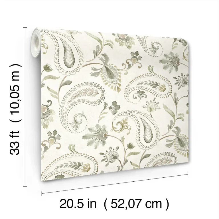 Chesapeake Darlene Jacobean Wallpaper - Green — Ảnh 3