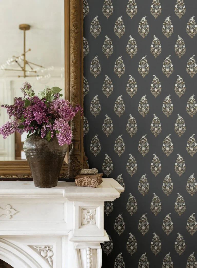 Rifle Paper Co. Paisley Wallpaper - Black — Ảnh 5