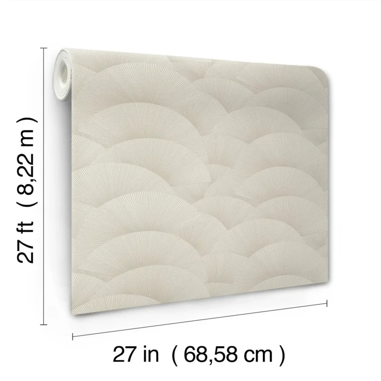 Ronald Redding Morning Shell Wallpaper - Taupe & Gold — Ảnh 5