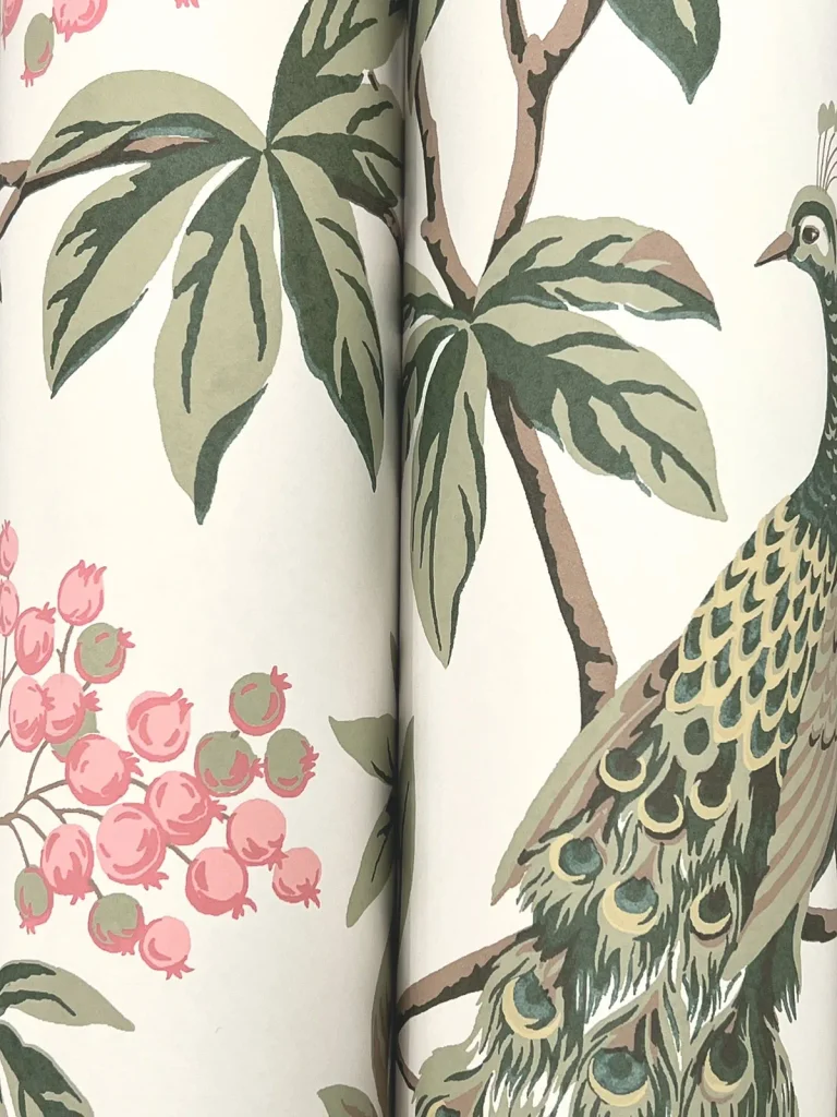 Ronald Redding Peacock Estate Wallpaper - Cream — Ảnh 2