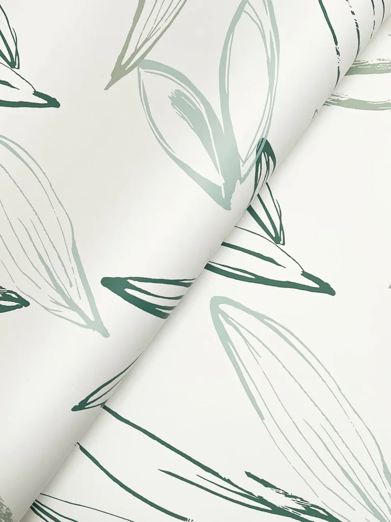 Kenia Leaf Toss Wallpaper - Green — Ảnh 4
