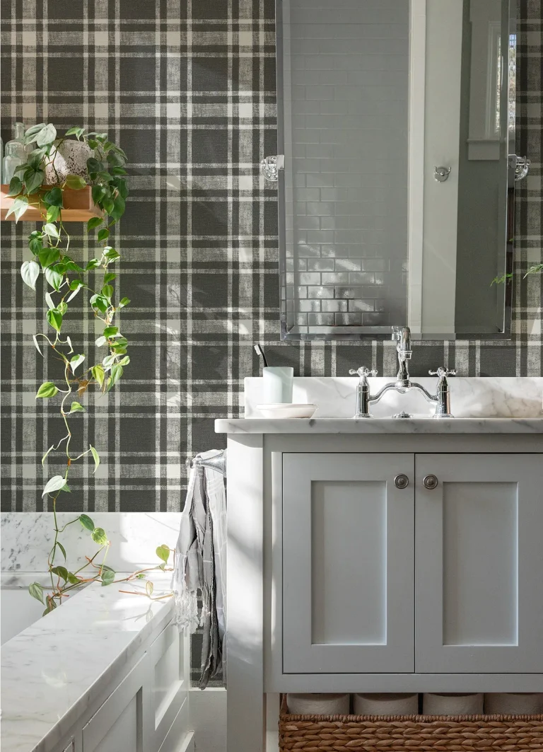 Chesapeake Antoine Flannel Wallpaper - Charcoal — Ảnh 3