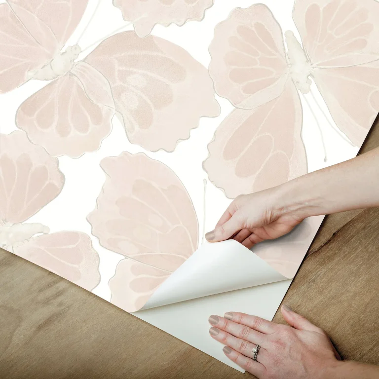 Monarch Peel and Stick Wallpaper - Pink/Silver — Ảnh 4