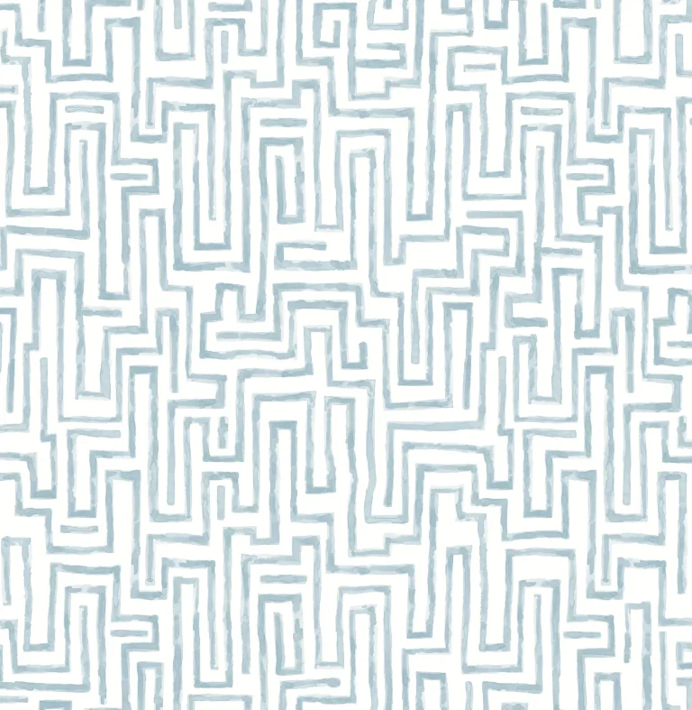 Ramble Geometric Wallpaper - Blue — Ảnh 3