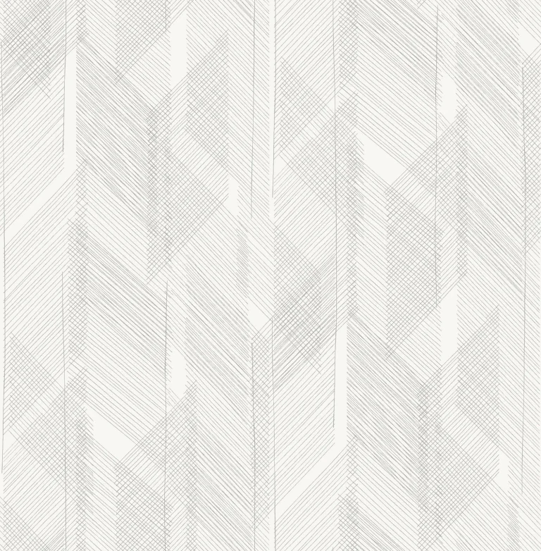 Bryant Crosshatch Wallpaper - Silver — Image 4