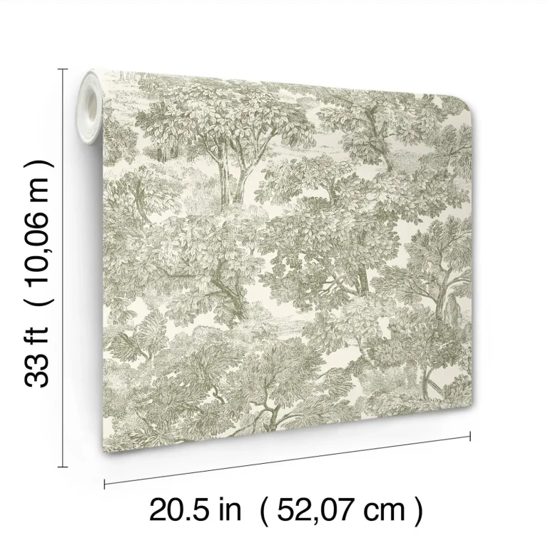 Chesapeake Spinney Toile Wallpaper - Green — Ảnh 7