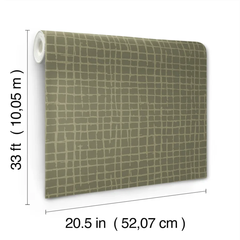 Albin Gridline Wallpaper - Moss — Ảnh 3