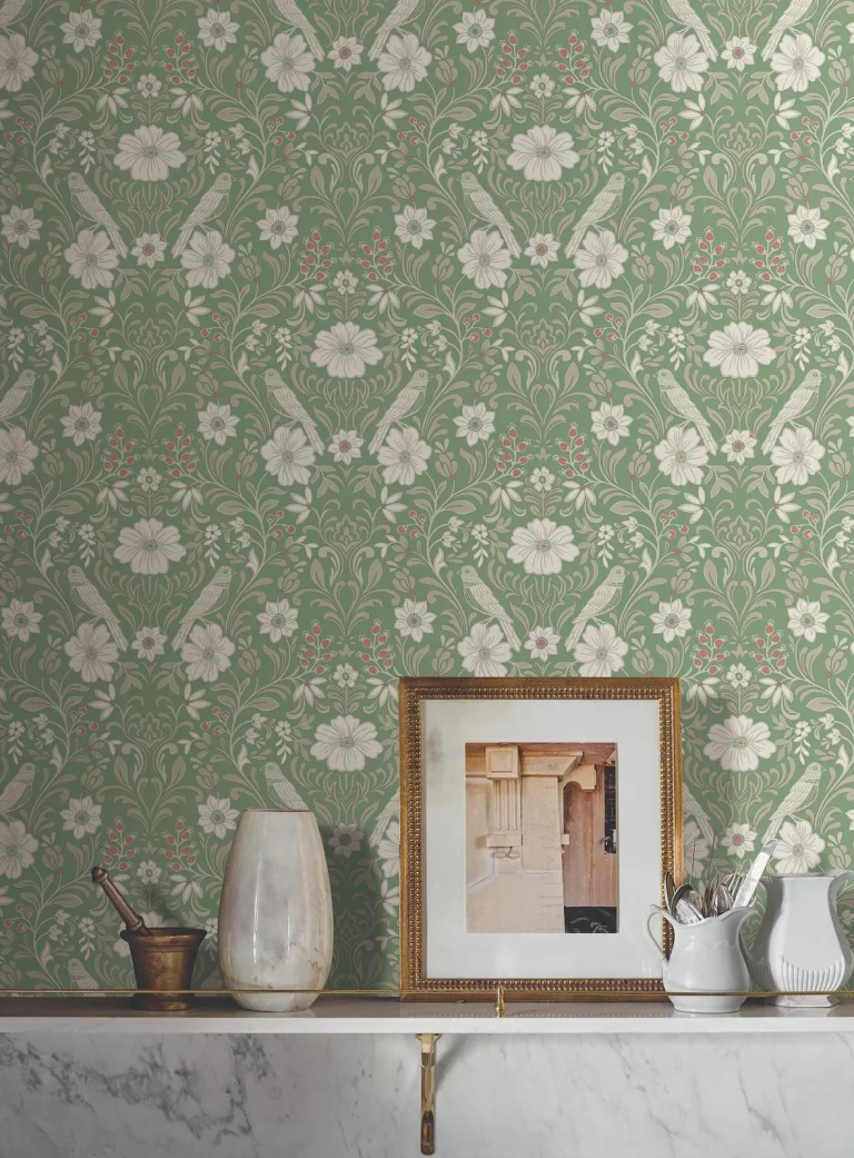 Magnolia Home Colette Wallpaper - Bright Green — Image 4