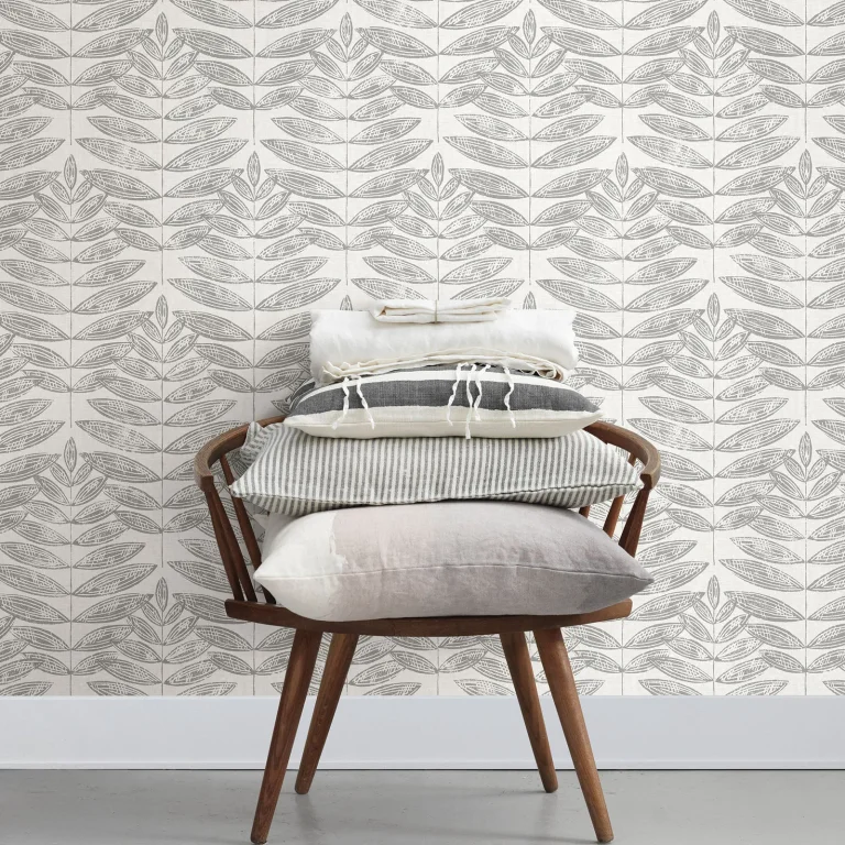 Akira Leaf Wallpaper - Grey — Ảnh 3