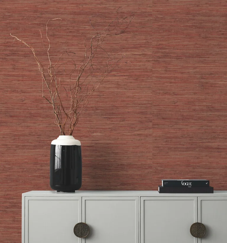 Ronald Redding Knotted Grass Wallpaper - Brick — Ảnh 5