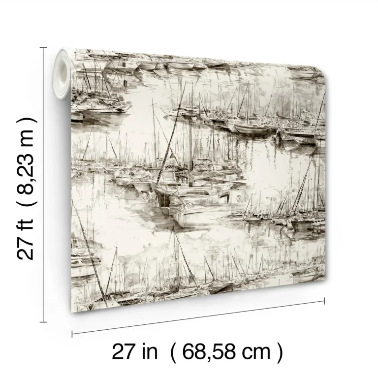 Ronald Redding Yacht Club Scenic Wallpaper - Taupe — Ảnh 2