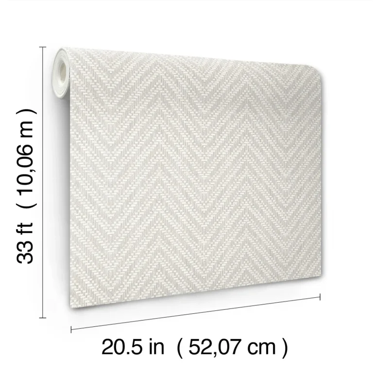 Glynn Chevron Wallpaper - Light Grey — Ảnh 3