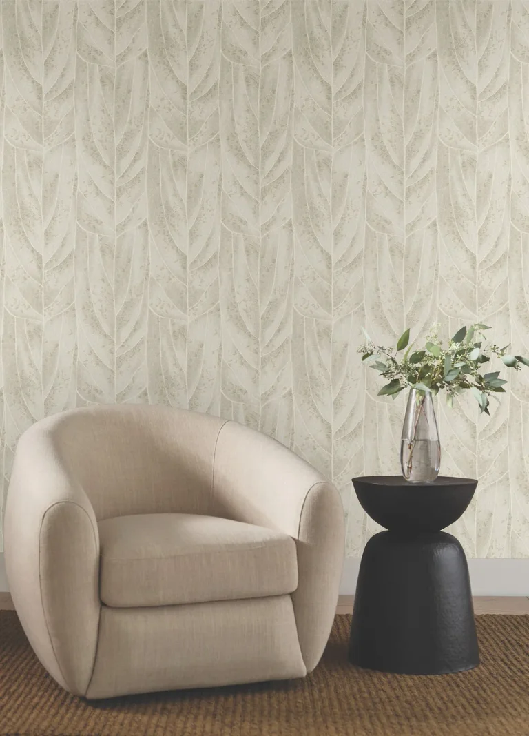 Candice Olson Dicot Leaf Wallpaper - Beige — Ảnh 3