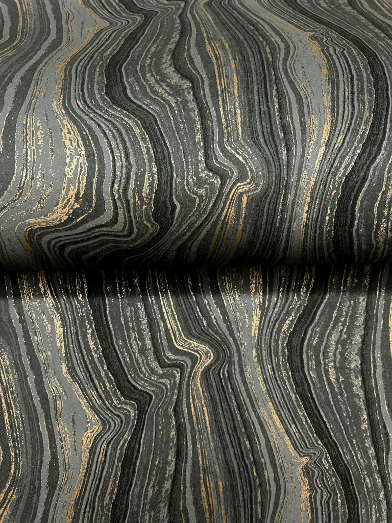 Candice Olson Mineral Shimmer Wallpaper - Black & Gold — Image 7