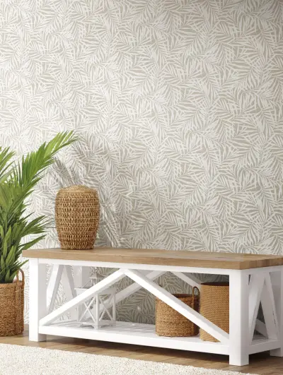 Oahu Fronds Peel and Stick Wallpaper - Linen