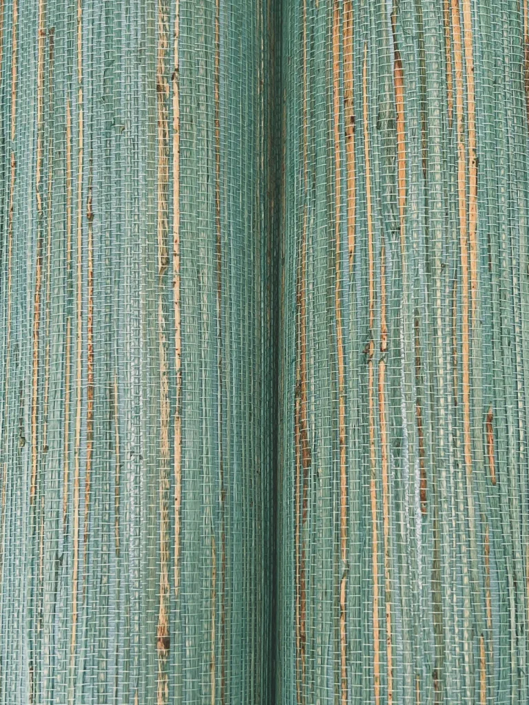 Ronald Redding Multicolored Hemp Wallpaper - Aqua — Image 5