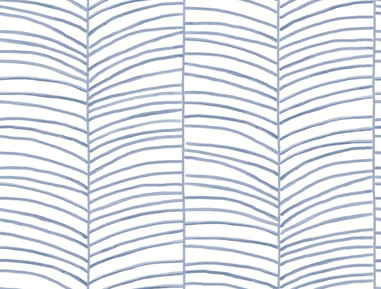Cascade Palm Chevron Wallpaper - Sea