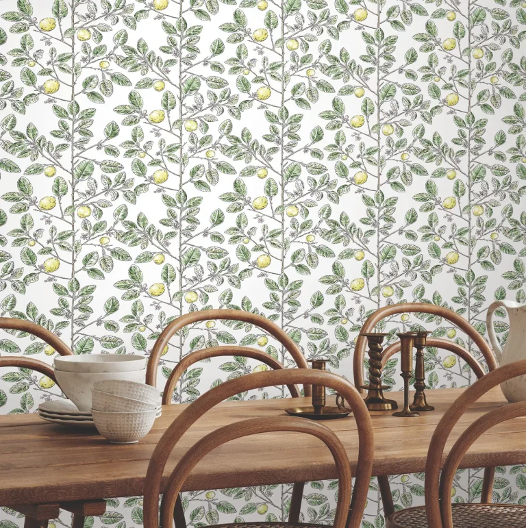 Limoncello Toile Wallpaper - Green