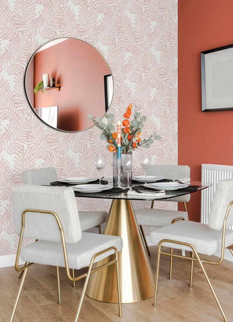 Finnley Inked Fern Wallpaper - Pink — Ảnh 4