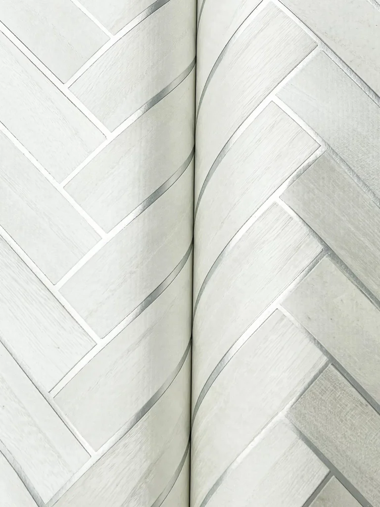 Ronald Redding Herringbone Wood Veneer Wallpaper - Apple Blossom — Ảnh 3