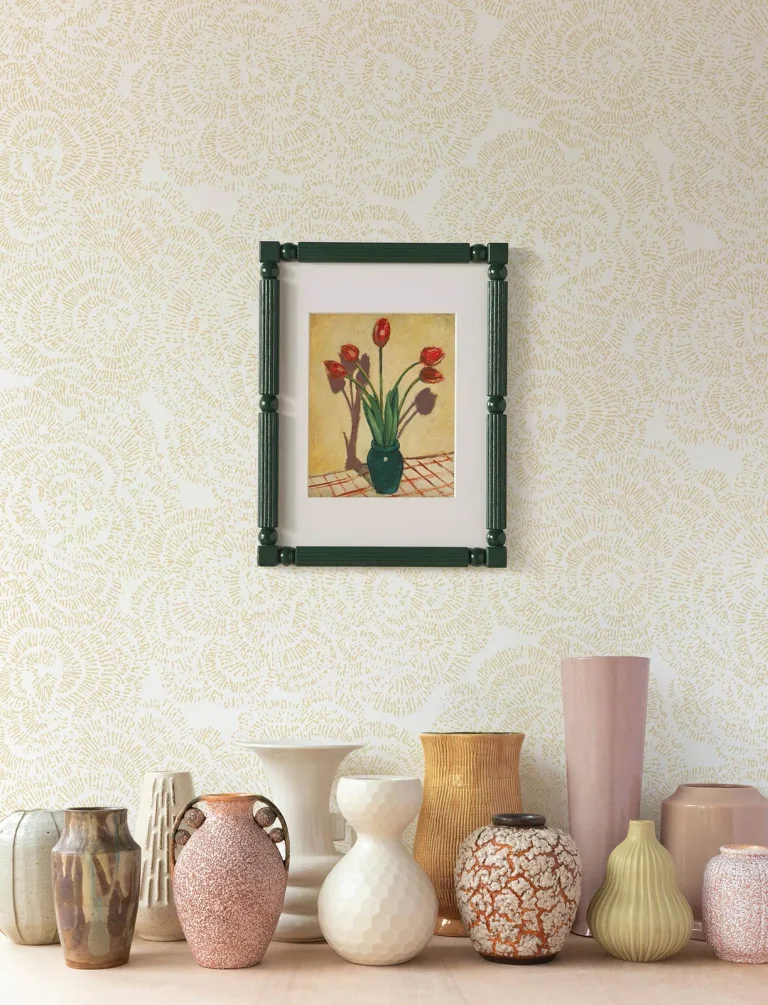 Ambroise Abstract Floral Wallpaper - Ochre — Ảnh 3