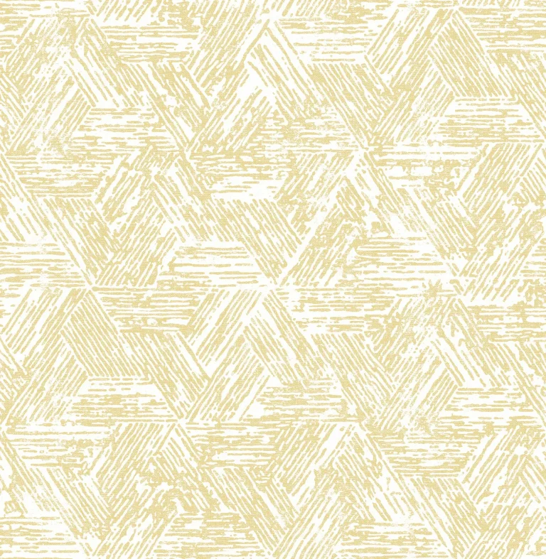 Retreat Quilted Geometric Wallpaper - Yellow — Ảnh 5