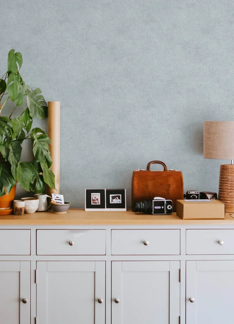 Chesapeake Homespun Textured Wallpaper - Denim — Ảnh 4