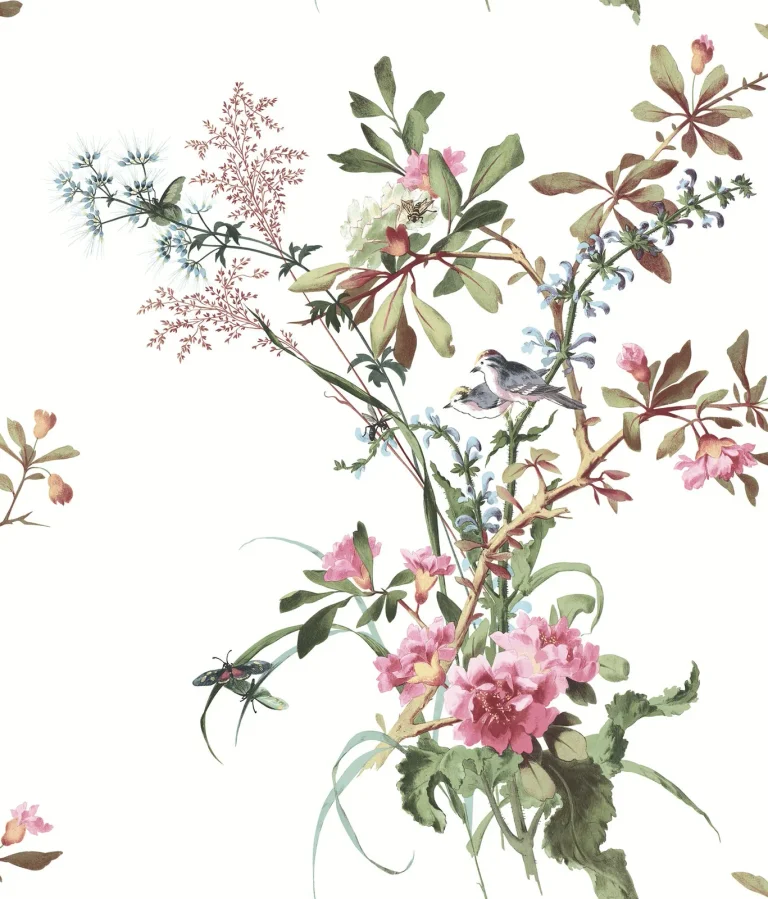 Wild Flowers Peel and Stick Wallpaper - Rose — Ảnh 3