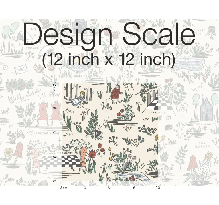 Rifle Paper Co. Wonderland Peel and Stick Wallpaper - Pastel — Ảnh 3