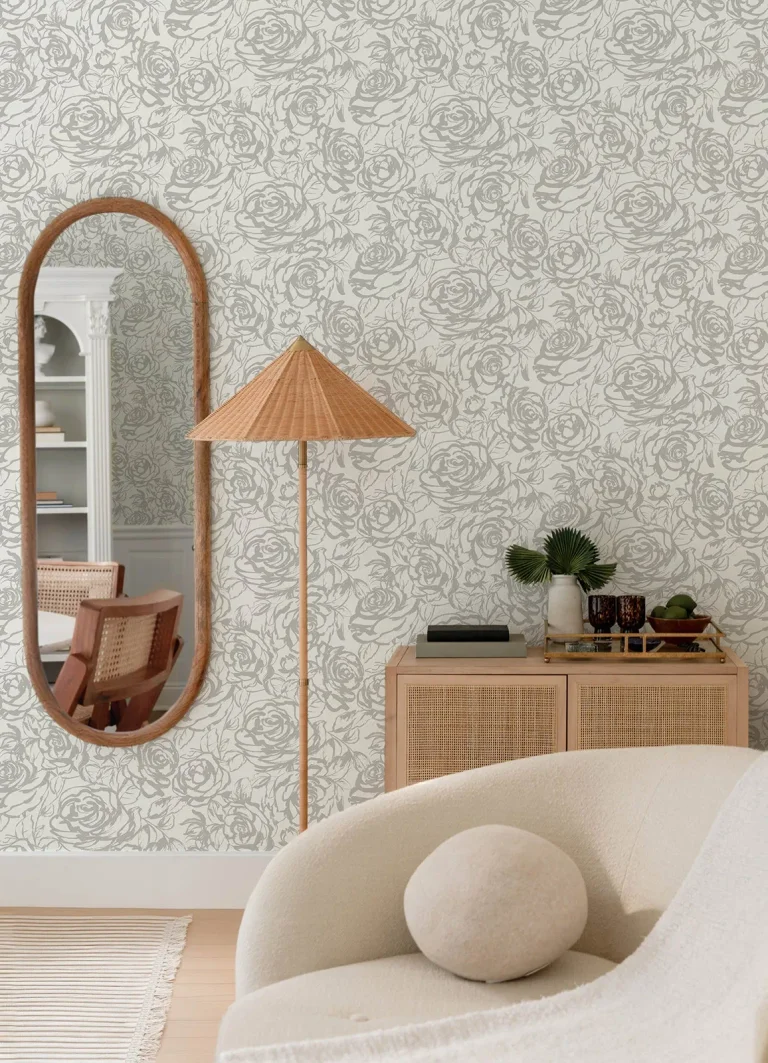 Nelda Rose Wallpaper - Silver — Image 6