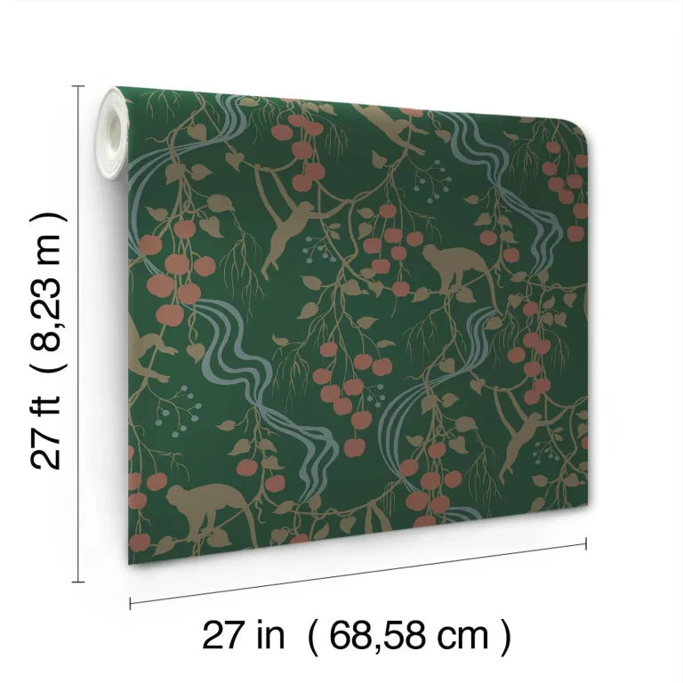 Linden Jungle Canopy Wallpaper - Dark Green — Ảnh 4