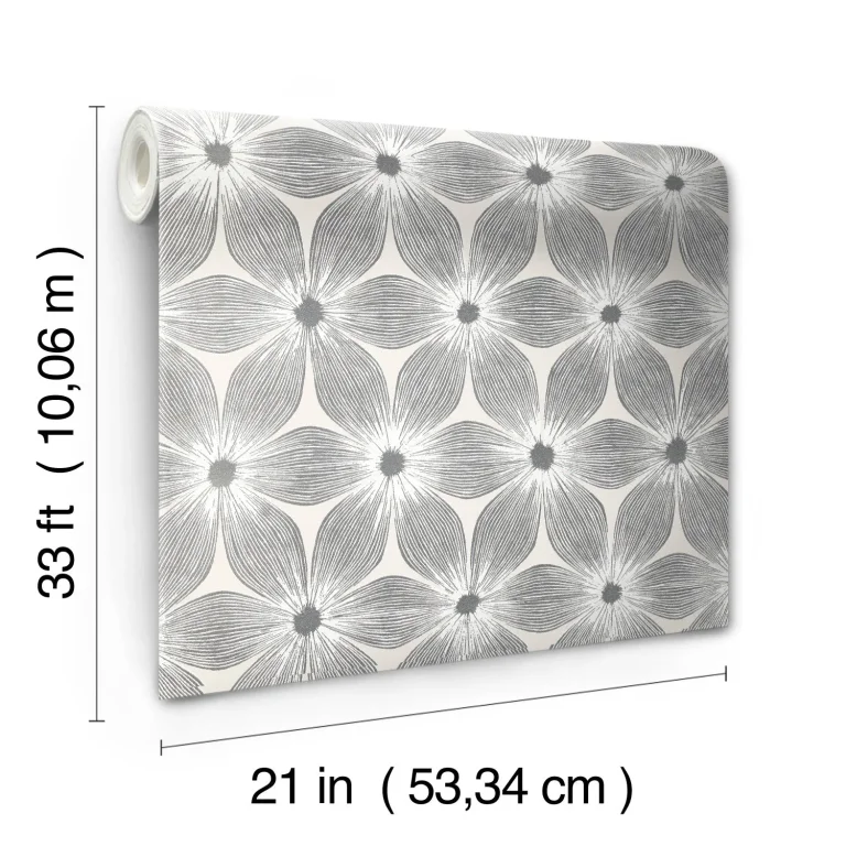 Candice Olson Everlasting Wallpaper - White/Silver — Image 5